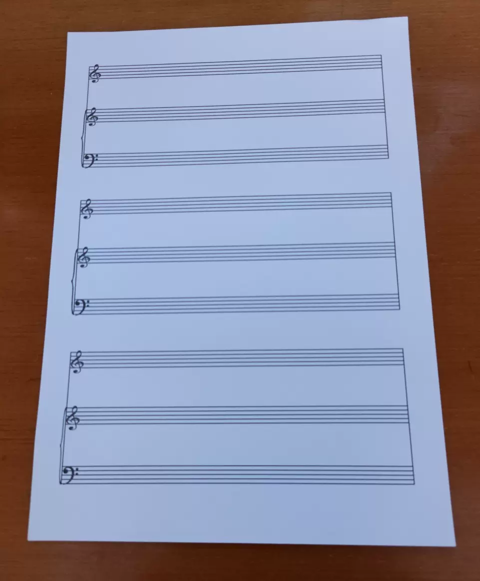 大人気の ASHATA 5線譜 ノート 五線譜ノート 50ページ 音楽帳 音楽ノート 上質紙 創作用 全4つタイプ ＃4