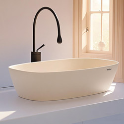 Cream-Style Matte Art Basin, Countertop Basin, Creative Ceramic Washbasin, Home Balcony Bathroom Hotel Washbasin