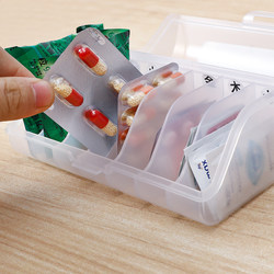 Japanese Imported Seven-Compartment Pill Box Portable Medicine Organizer Divided Medicine Storage Box Household Classification Small Medicine Box