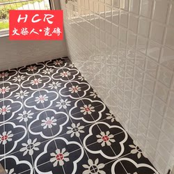 Nordic Retro Kitchen Bathroom Wall Tiles Black and White French Mosaic Wall Tiles Ceramic Tiles Balcony Tiles Floor Tiles