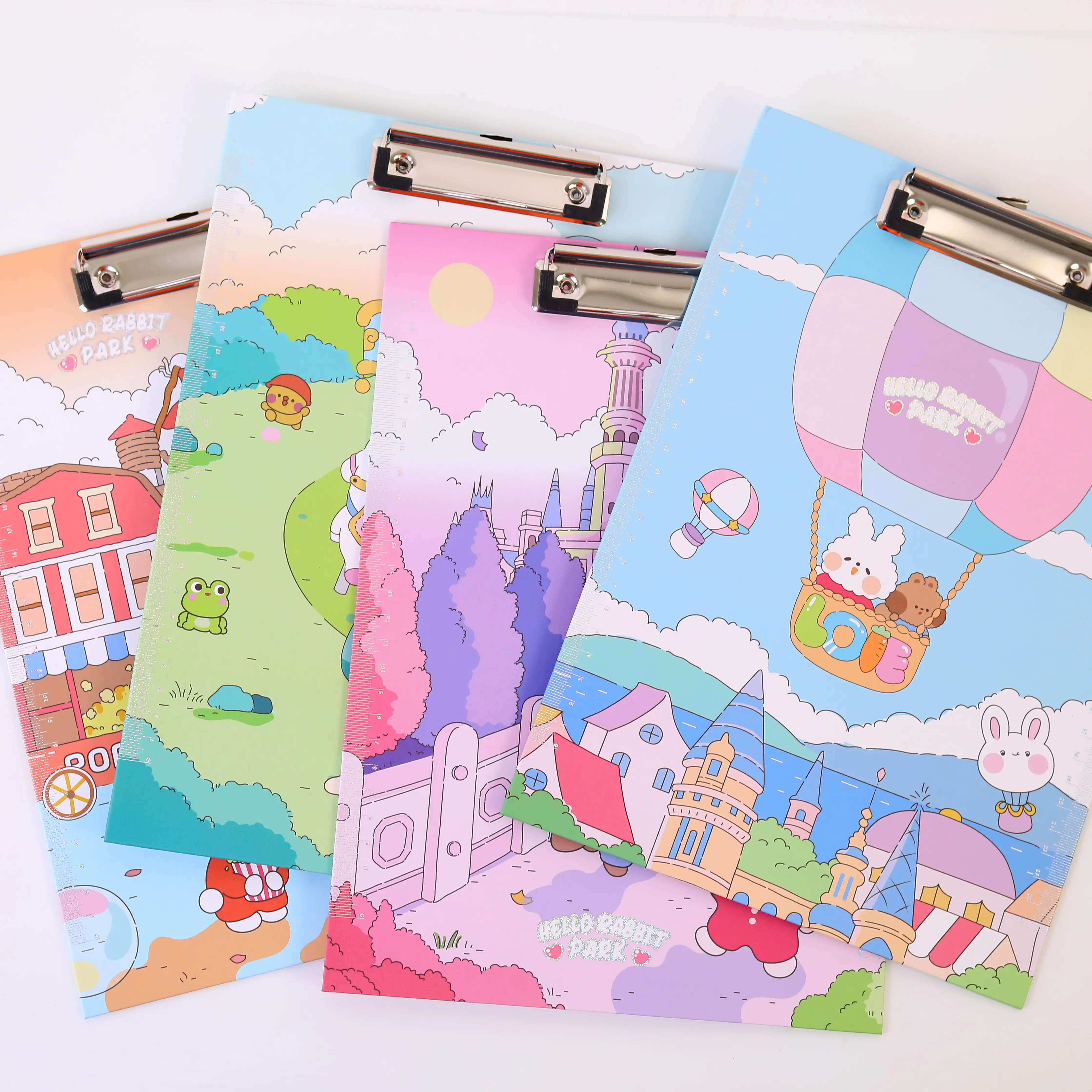 小清新少女心可爱垫板夹板文件夹青壹坊阿兔兔乐园纸质板夹A4, image size:4480x4480