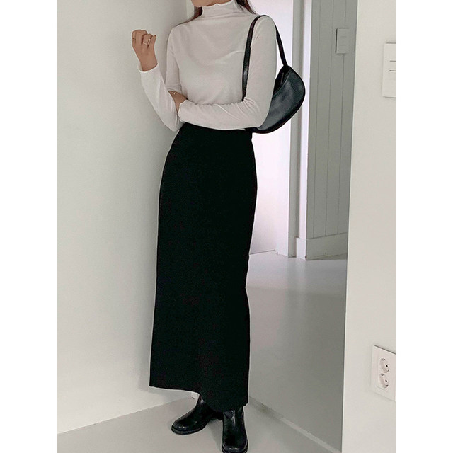High -waisted skirt 2024 spring new spring long skirt temperament, commute temperament temperament high -level straight tube long skirt
