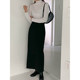 High -waisted skirt 2024 spring new spring long skirt temperament, commute temperament temperament high -level straight tube long skirt