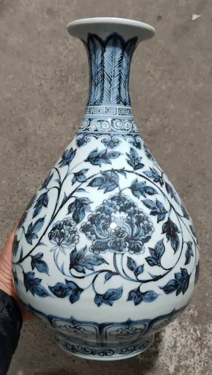 高仿古元代釉里红龙纹陶瓷玉壶春瓶厂家货源产地直销价火石红底足-Taobao