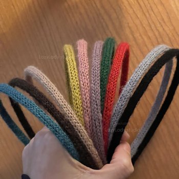 
Wool plain thin hair hoop wool Japanese and Korean