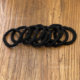 10 packages ~ high elasticity, easy to use basic black hair rings, shop owner's recommendation, versatile plain ring headband rubber band
