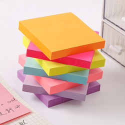12-Colorful Sticky Notes, Full Adhesive, Handmade Fluorescent Sticky Notes, Student Memo Paper, Versatile for Children