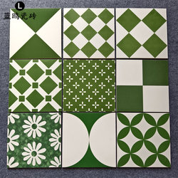 Green Tiles Flower Tiles 300X300 Kitchen Bathroom Balcony Wall Tiles Floor Tiles Non-Slip Entry Garden Tiles