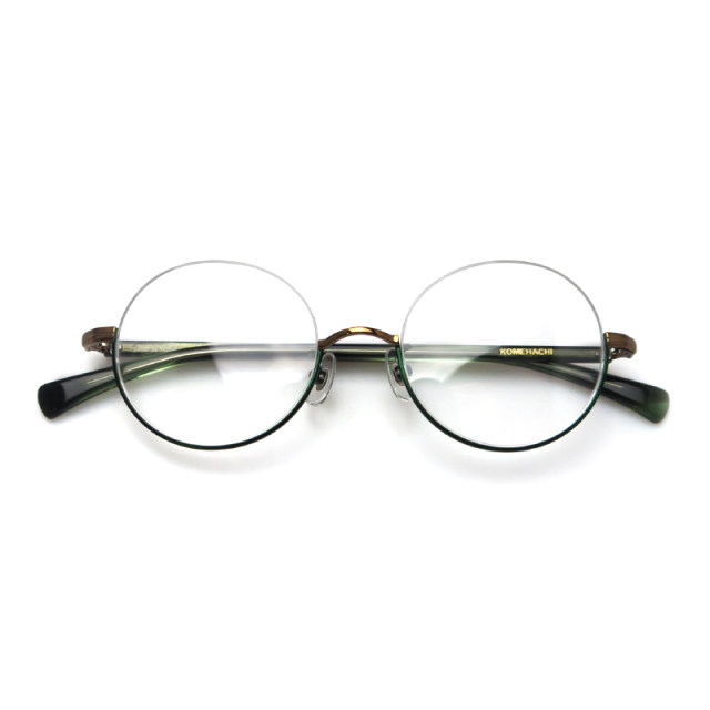 Mi Baba Impatient Optical Women's Women's Women's Korean Edition Tide can be equipped with ultra -light square face, Japanese retro circular lower half -frame glasses man
