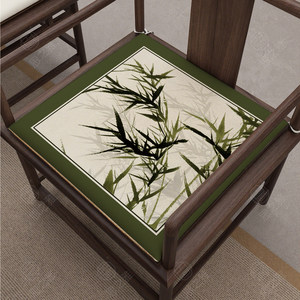 
New Chinese style national style bamboo mahogany sofa cushion tea room chair washer chair Taishi chair seat cushion tea table dining chair cushion