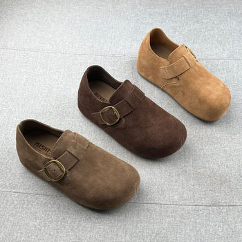 Leather pedal thick-soled Birkenstock shoes