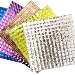 Mirror Glass Mosaic Tiles Ktv Background Wall Self-Adhesive Bar Counter Shiny Small Diamond 13-Sided Crystal Wall Stickers