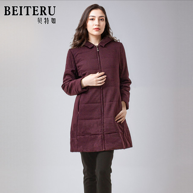 Beteru cotton coat new winter hooded slim fit middle-aged and elderly women's mother's wear warm cotton coat YJ