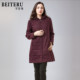 Beteru cotton coat new winter hooded slim fit middle-aged and elderly women's mother's wear warm cotton coat YJ