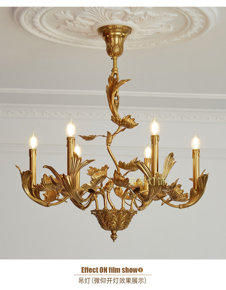 フランスアンティーク 5灯 シャンデリア かっこいい ブラス . 【公式通販】