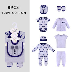Boys and girls one year old spring and autumn short-sleeved split suits children's clothing baby children's clothing European and American baby clothing