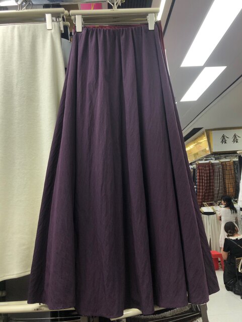 Yamamoto Wind Falling Skin Skirt Long Fall Various High waist Slender A -line Temperature Skirt Skirt Skirt
