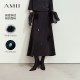 Amii2025 summer new style elegant commuter removable feather buckle pin nail drill skirt women's loose A-line skirt