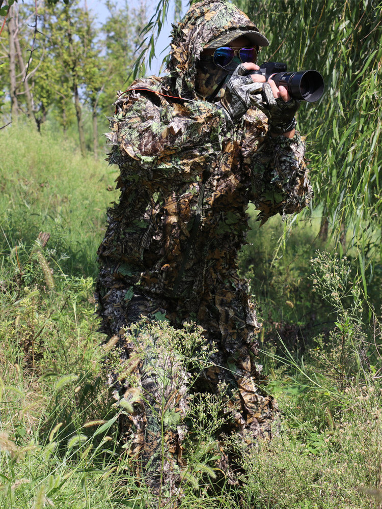 Costume Ghillie Adulte 3D - Camouflage Feuillage Bionique - Armée Jungle Forêt - Neuf
