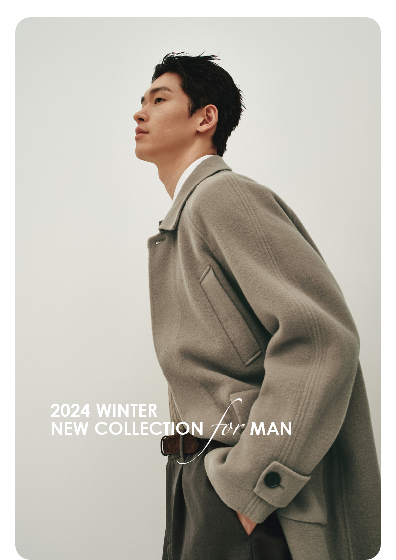 HEUGN　COAT069 Gx Men's Long Wool Coat - Gex12628014