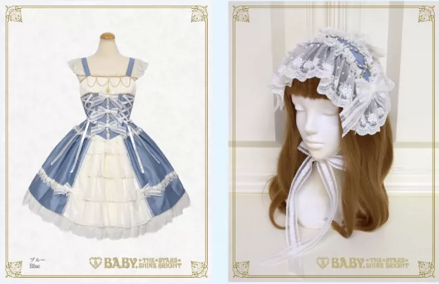 Baby 池袋限定色祝福jsk 发带set 现货掉落lolita Baby 池袋限定色祝福jsk 发带set 现货掉落lolita