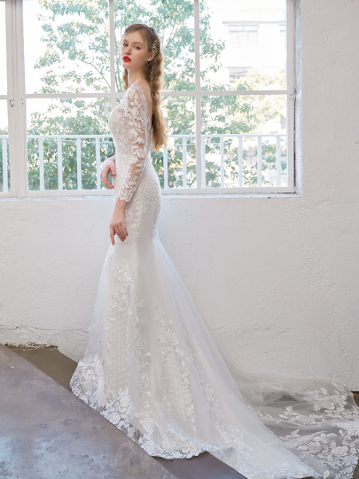white fairy dress long sleeve Vintage Fairy Corset Dress White Long Formal Gown Wedding Dresses SH257 main image 0