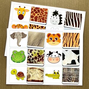 
Montessori Cognitive Animal Quiet Book Cards Early Education Matching Toys Kindergarten Elementary and Middle Class Puzzle Language Zone Materials