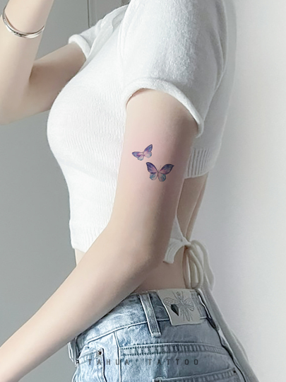 Sexy Spitze Fake-Tattoos Für Frauen – 6 Blätter Mit Schmetterlings-Motiven, Wasserfest & Leicht Entfernbar