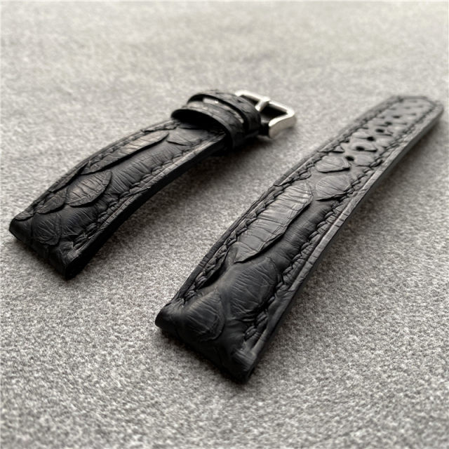 Handmade customized genuine leather python leather watch strap, genuine leather for men and women, Submariner, Tissot, Longines, Mido, Seamaster, etc.