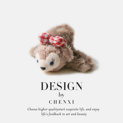 Cute Japanese-Style Cartoon Stellalou Hair Clip for Women, Plush Rabbit Back-Of-Head Clip, Internet Celebrity Style Shark Clip Hair Accessory