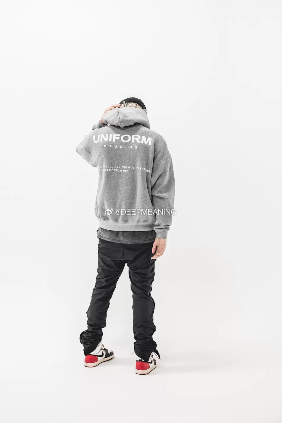 现货| Uniform Studios Classic Logo Hoodie 字母印花宽松帽衫-Taobao