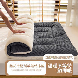 Violet Carved Milk Velvet Lamb's Wool Warm Mattress Winter Thickened Simmons Mattress Tatami Velvet Mattress