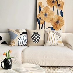 Scandinavian ins Style Abstract Simple Pillow Modern Pillow Case Living Room Sofa Cushion Pillow