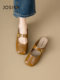 Zhuoshini Baotou Slippers for women wearing 2025 new retro flat-sole Berken square-toe semi-trapping soft-sole lazy shoes