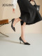 Zhuosini professional high heels women's 2025 spring new style stilettoe work shoes pointed toe civil servant black single shoes
