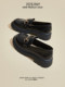Zhuoshini black leather shoes for women 2025 spring new thick-soled loafers retro skirt soft sole British single shoes