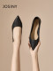 ZhuoSini French single shoes for women 2025 early spring new thick heel women's shoes British style flat shoes women's low heel high heels