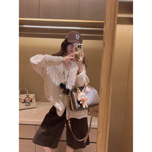 
Yukiss [Three-dimensional hollow cable work! Bohemian style crochet knitted cardigan]