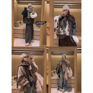 
Yukiss [Down lining! Warm/wool woolen stand-up collar short coat]