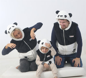 
Super value for spring, autumn and winter cartoon baby and children's vest parent-child costume couple vest tiger year panda little white rabbit