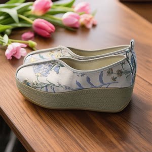 
Handmade women's shoes, embroidered shoes, national style costume shoes, women's high-heeled cloth shoes, Chinese-style embroidered cloth shoes, women's ethnic style women's shoes
