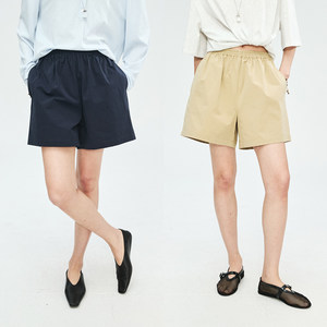 
MRS Studios Washed Cotton Comfortable Elastic Waist Versatile Lazy Style Shorts Just Needed in Summer