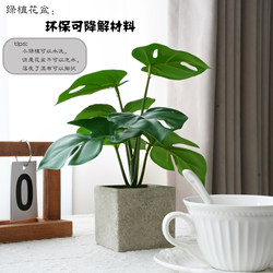 Artificial Green Plants, Fake Flower Ornaments, Monstera Small Potted Plants, Office Desk, Living Room Coffee Table Plant Decorations