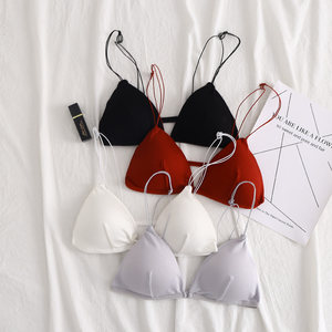 
Underwear for women without steel ring bra strapless girl wind vest small breasts gathered beautiful back sports high school university students