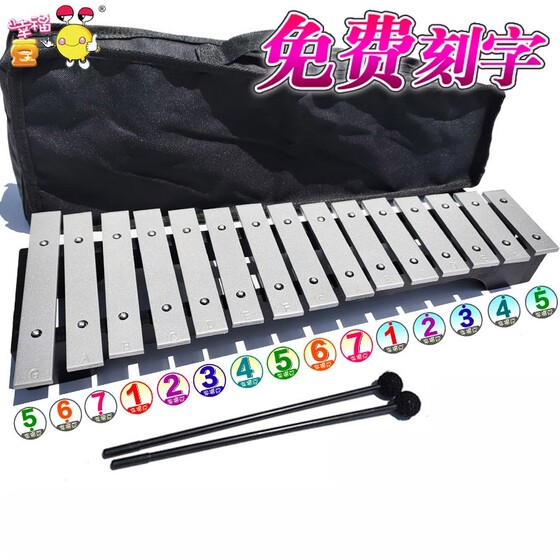 15-sounding piano elementary school students aluminum plate piano music teaching aids 25-sounding xylophone iron piano metal piano children's toy percussion instrument