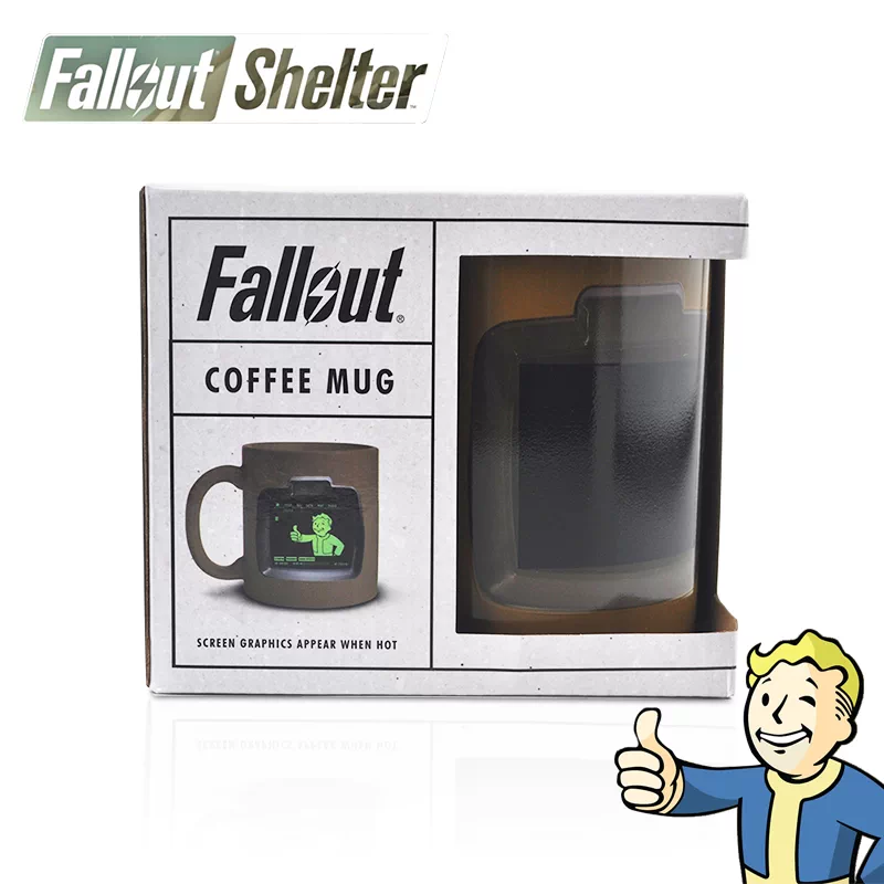 出口美國遊戲fallout周邊輻射4嗶嗶小子陶瓷變色馬克杯水杯杯子