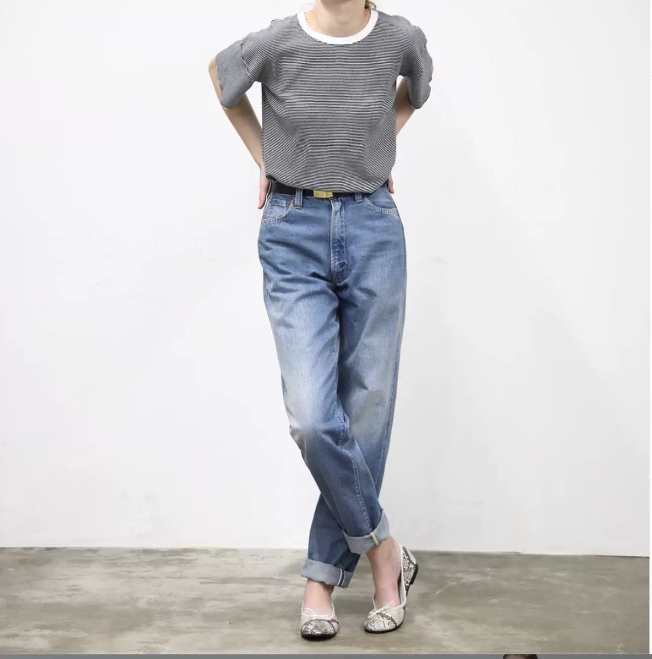 Leno Lucy High Waist Tapered Jeans-Fade淺色寬鬆牛仔褲 19新款 - Taobao