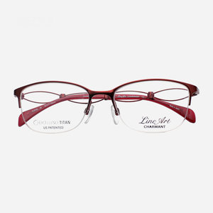 
CHARMANT Xia Meng glasses frame temperament business fashion pure titanium half frame ultra light line titanium glasses frame women's model 2122