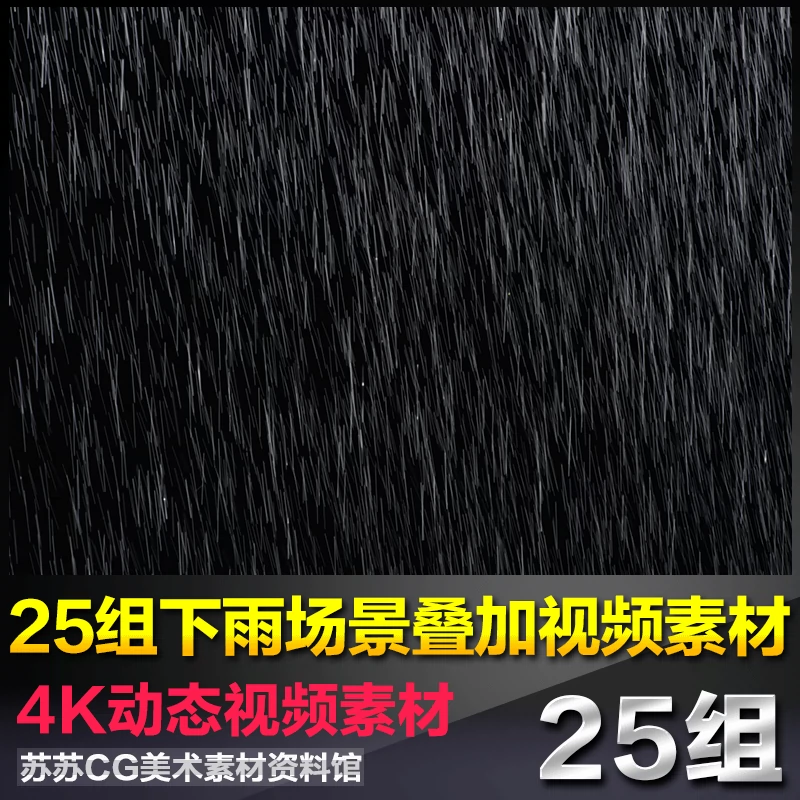 Ae影片素材模板下雨暴雨雨水大雨場景粒子疊加影片動畫特效素材