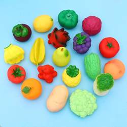 Fruit Toys, Chewable Silicone Baby Simulation Fruit and Vegetable Toy Models, Soft and Squishy Dolls for the Kitchen